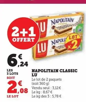 Super U Napolitain classic lu offre