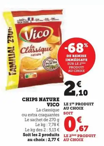 Super U Chips nature vico offre