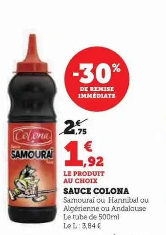 Super U Sauce colona offre