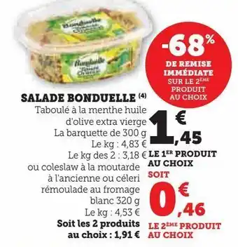 Super U Salade bonduelle offre