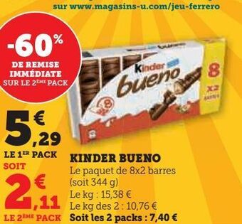 U Express Kinder bueno offre