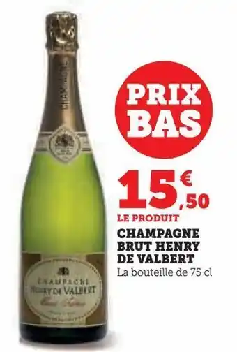 Champagne brut henry de valbert