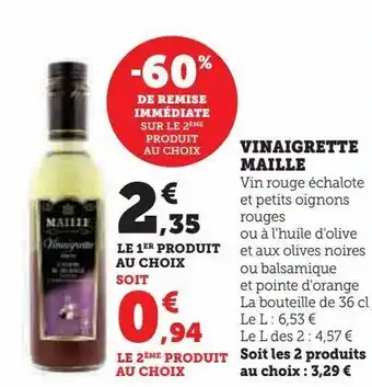 U Express Vinaigrette maille offre