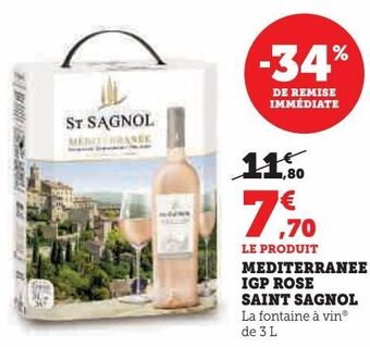 U Express Mediterranee igp rose saint sagnol offre