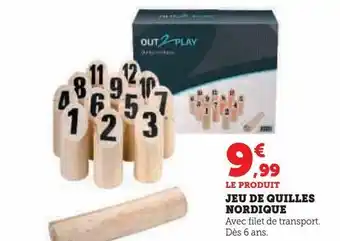 Super U Jeu de quilles nordique offre