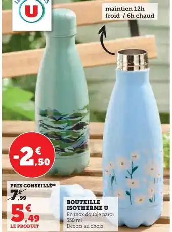 Super U Bouteille isotherme u offre