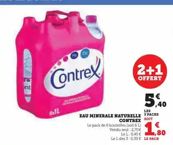 Hyper U Eau minerale naturelle contrex offre