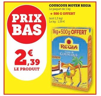 Hyper U Couscous moyen regia offre