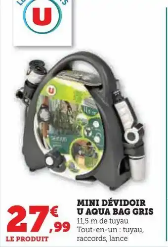Super U Mini dévidoir u aqua bag gris offre