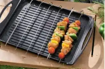 Super U Plancha avec 6 pics a brochettes offre
