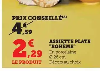Hyper U Assiette plate boheme offre