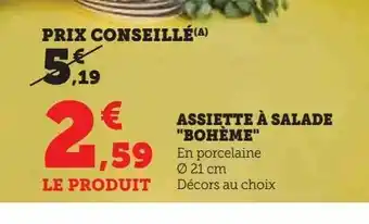 Hyper U Assiette a salade boheme offre
