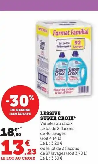 Hyper U Lessive super croix offre