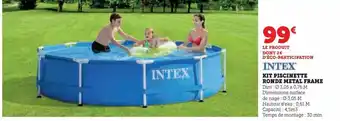 Super U Kit piscinette ronde metal frame offre