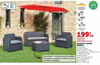 Hyper U Salon de jardin arenal offre