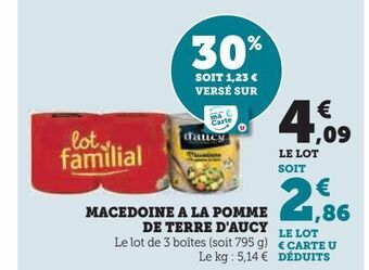 Hyper U Macedoine a la pomme de terre d`aucy offre