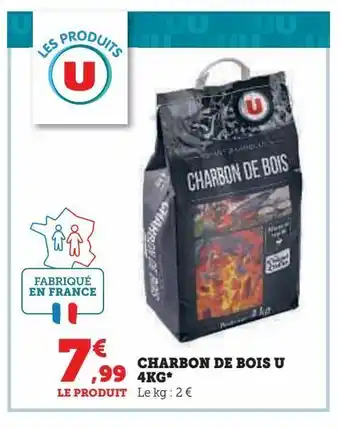 Hyper U Charbon de bois u 4kg offre