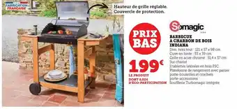 Hyper U Barbecue a charbon de bois indiana offre