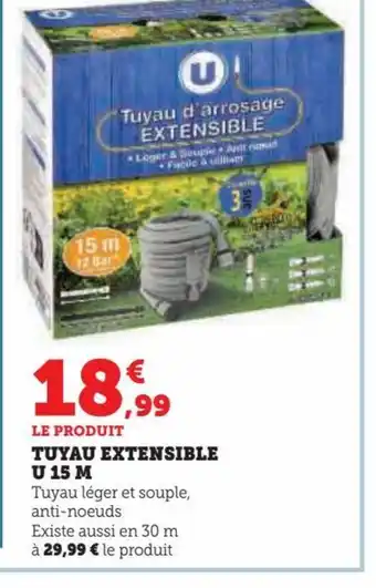 Super U TUYAU EXTENSIBLE U 15 M offre