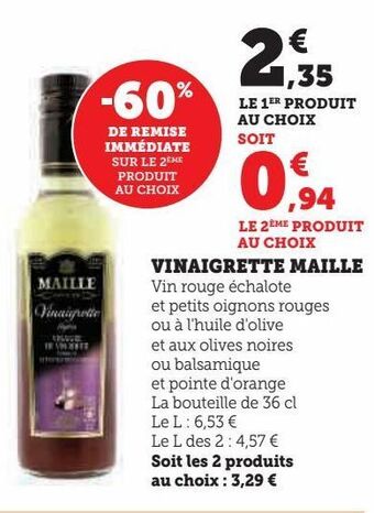 Hyper U Vinaigrette maille offre