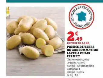 Hyper U Pommes de terre de consommation lavee a chair ferme offre