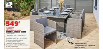Hyper U Ensemble repas cèdre offre