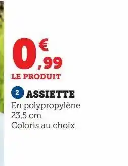 Hyper U Assiette offre