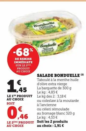 Hyper U Salade bonduelle offre