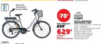 Hyper U Velo a assistance electrique e-way offre