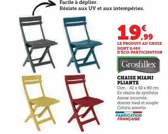 Chaise miami pliante