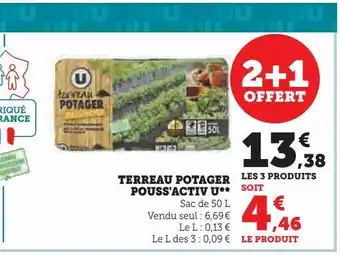 Hyper U Terreau potager pouss'activ offre