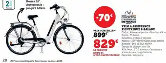 Hyper U Velo a assistance electrique e-balade offre