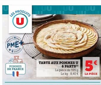 Hyper U Tarte aux pommes u 6 parts offre