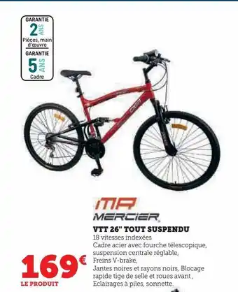 Hyper U Vtt 26'' tout suspendu offre