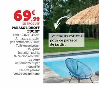 Hyper U Parasol droit lucie offre