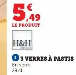 3 verres Ă pastis
