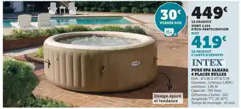 Hyper U Pure spa sahara 4 places bulles offre