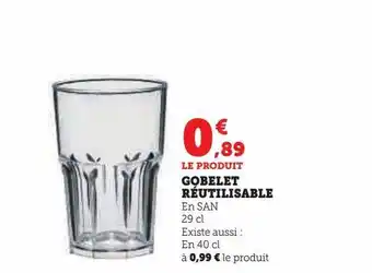Hyper U Gobelet réutilisable offre