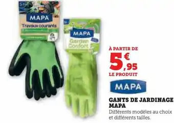 Hyper U Gants de jardinage mapa offre