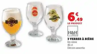 U Express 3 verres à bière offre