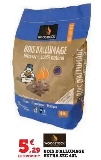 U Express Bois d'allumage extra sec 40l offre