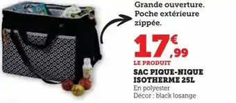 U Express Sac pique-nique isotherme 25l offre