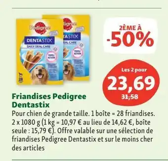 Maxi Zoo Friandises pedigree dentastix offre