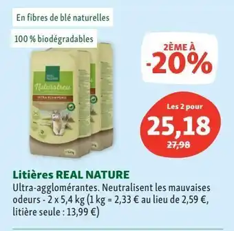 Maxi Zoo Litières real nature offre