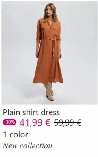 Promod Plain shirt dress offre