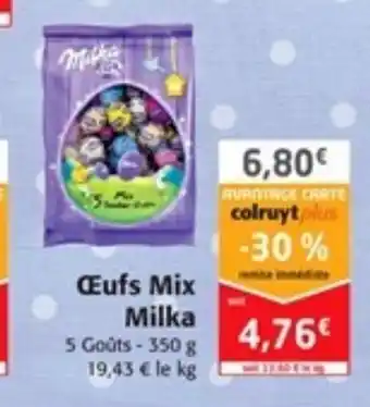 Colruyt Œufs Mix Milka offre