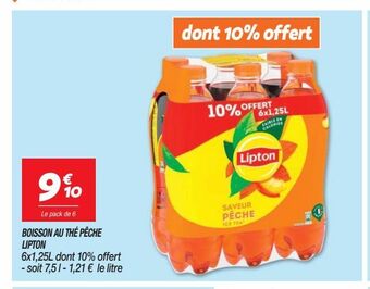 Netto Boisson au the peche lipton offre