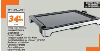 Plancha electronique xl arthur martin