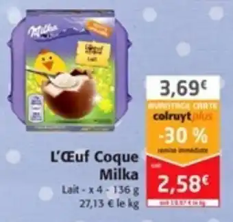 Colruyt L'Œuf Coque Milka offre