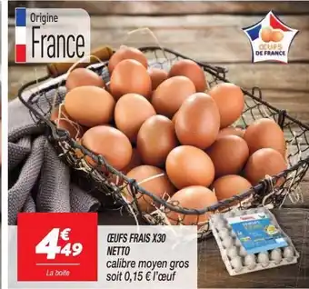 Netto Oeufs frais x30 netto offre